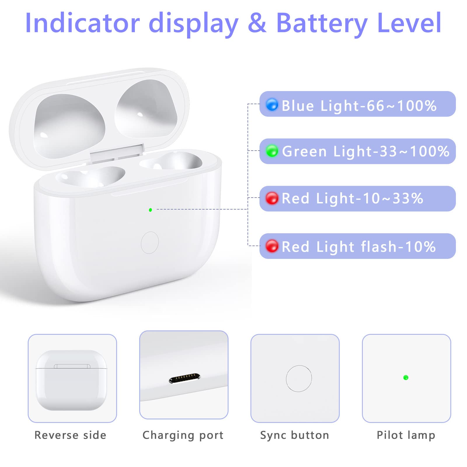イヤホン AirPods3 with Lighting Charging Case Apple AirPods 3rd Gen, White, Lightning Charging Case, Adaptive EQ